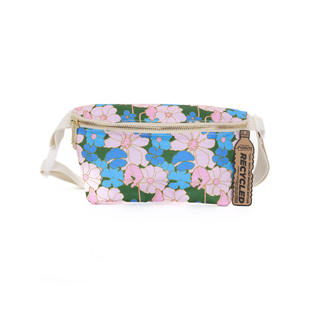 83859: Fanny Pack | Ultra-Slim | Recycled RPET | Floral Pink Blue