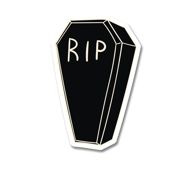 10116: POPOUT Sticker-L Coffin RIP