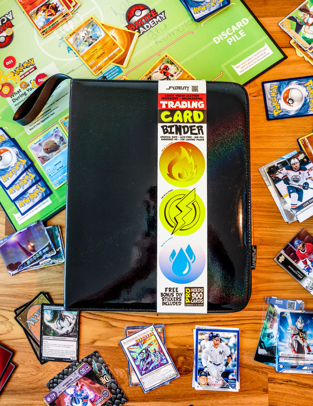 44000: Trading Card Binder |9 Pocket| Laser Black