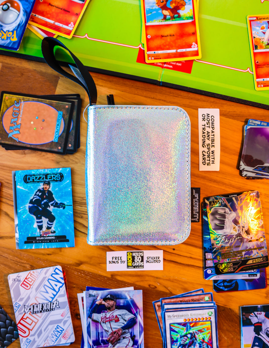 44061: Trading Card Binder |1 Pocket| Laser Silver