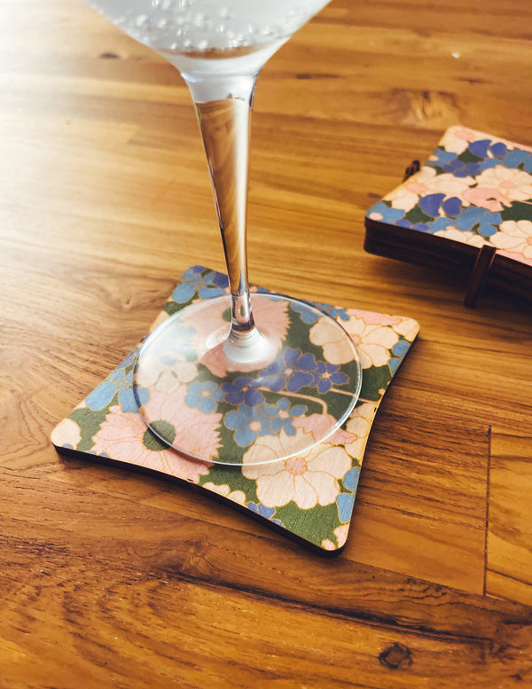 60206: woo_D. Coasters Pink Blue Floral
