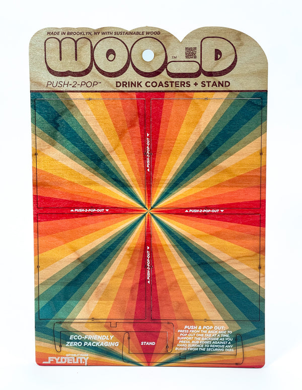 60207: woo_D. Coasters Retro Rainbow