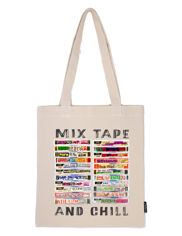 63011: Tote Bag Recycled PET | Mix Tape & Chill