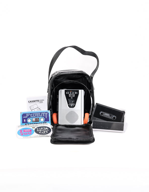 70103: IMIXID AM/FM Cassette Player and Headphones-  Black Case