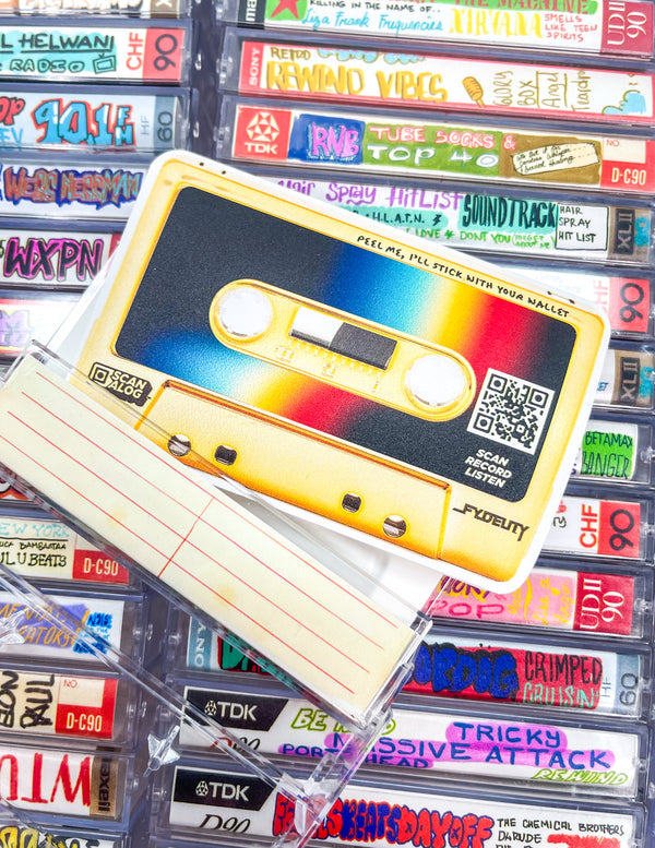 70216: Add a Digital Mixtape to Your  Wallet | Sticker | Noir Nebula