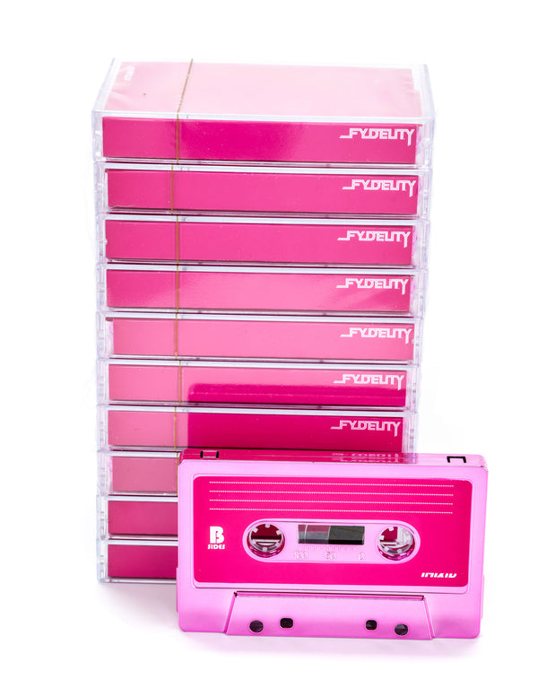 70325: Blank Cassette Tape 60-Min 10 Pack | Metallic Pink