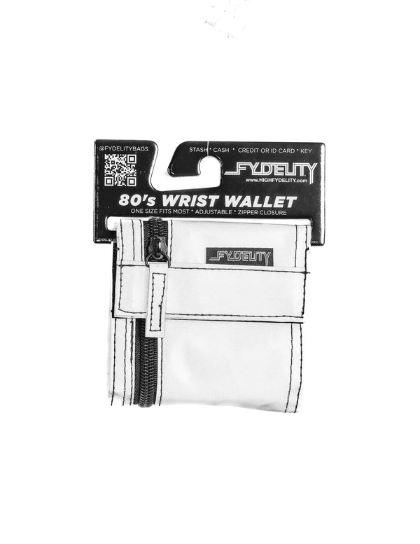 80620: 80's Wrist Wallet | Reflective Silver