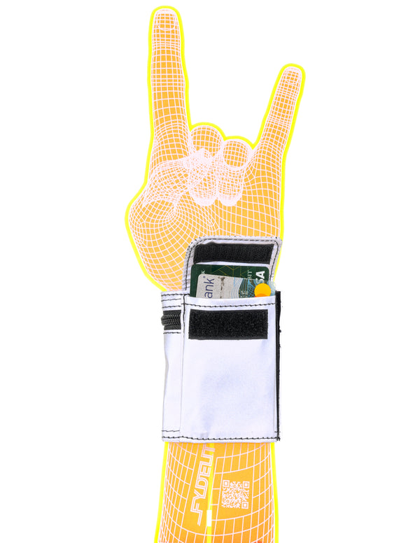 80622: Stash Wrap | Wrist Wallet | Reflective Silver