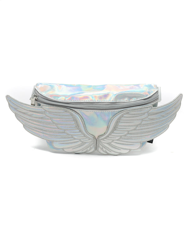 81017: Fanny Pack |Ultra Slim| WINGS Silver