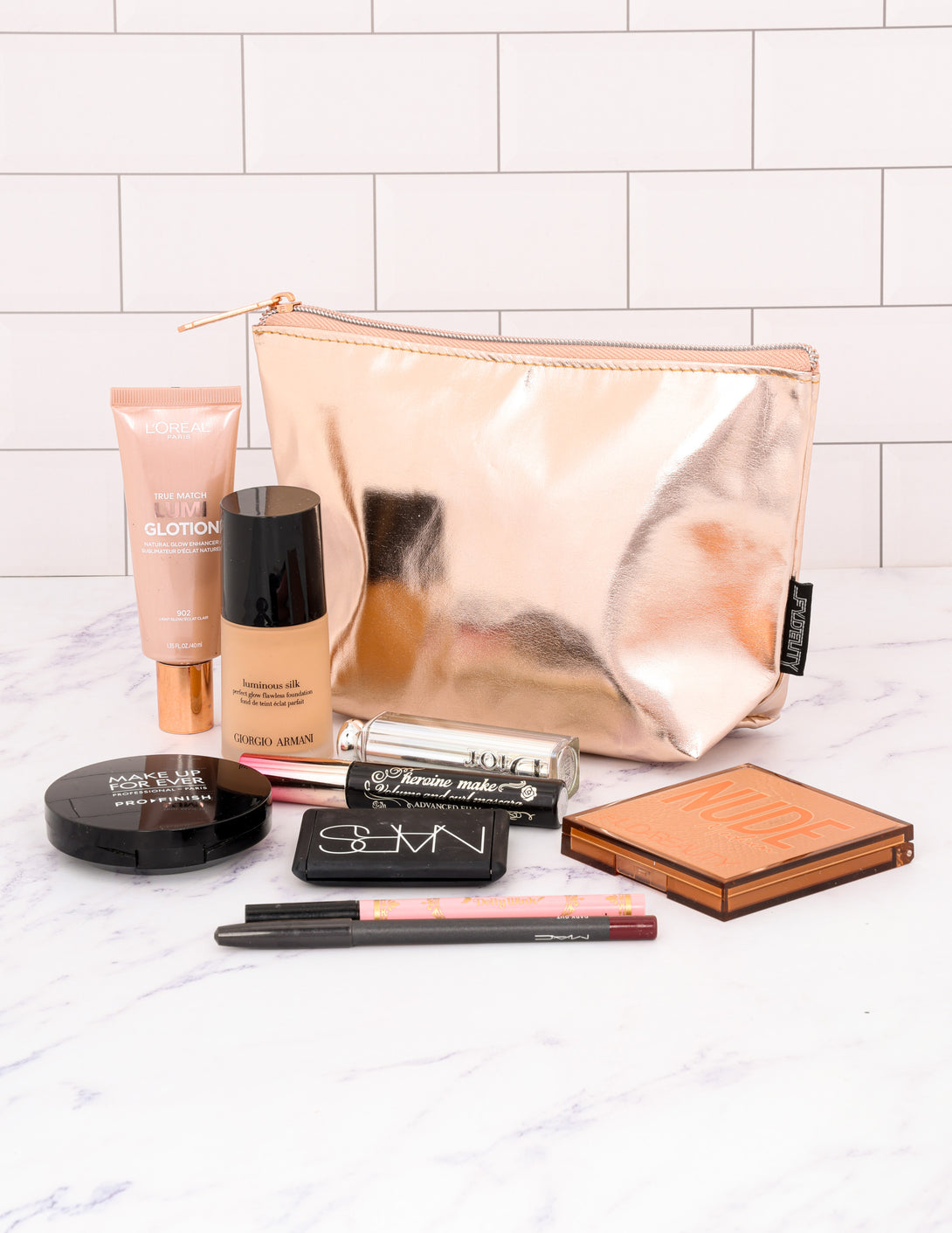 83505: Zip Pouch | Metallic Rose Gold