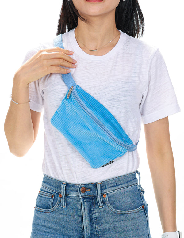 83762: Fanny Pack | Ultra Slim| Corduroy Blue
