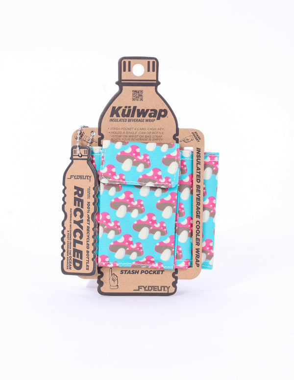 87802: Külwap Can Cooler Wrap Wallet  | Recycled rPET | Mushroom Twins