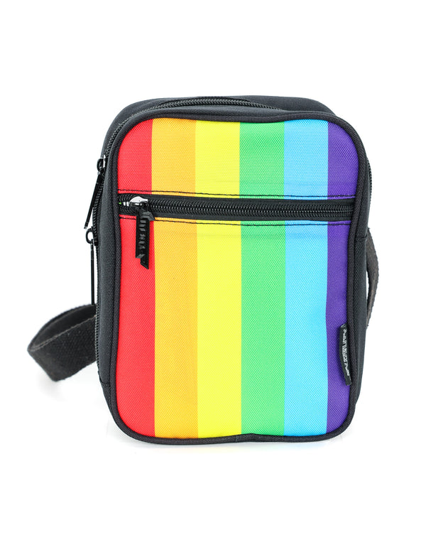 88359: Sidekick Sling Bag | Black Rainbow Stripe