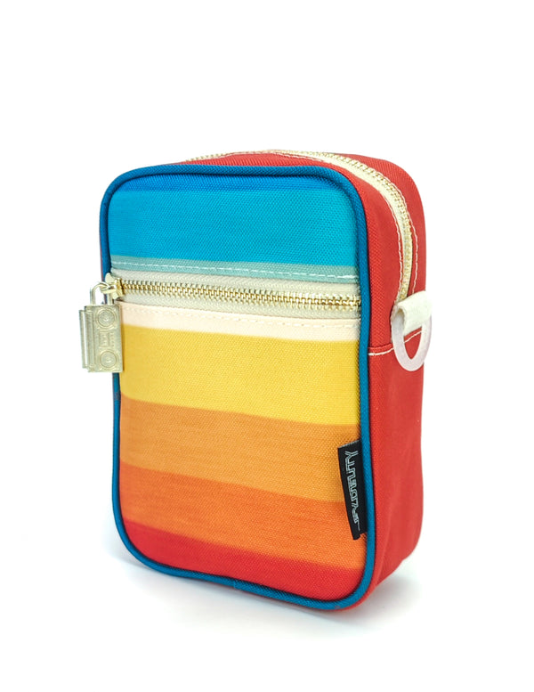 88548: Sidekick Crossbody Sling Bag Backpack | Recycled rPET | Retro Rainbow
