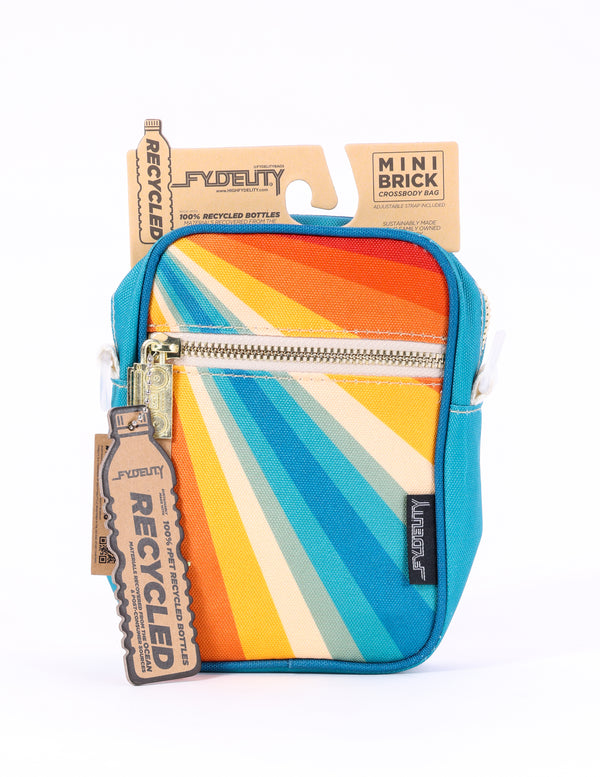 88624: Mini Brick Bag | Recycled RPET | Retro Rainbow