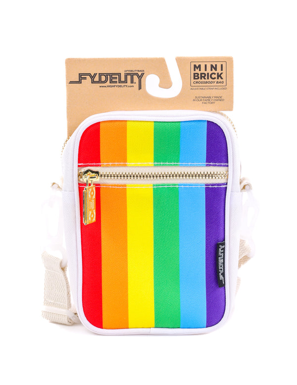 88628: Mini Brick Bag | Recycled RPET | Rainbow Stripe