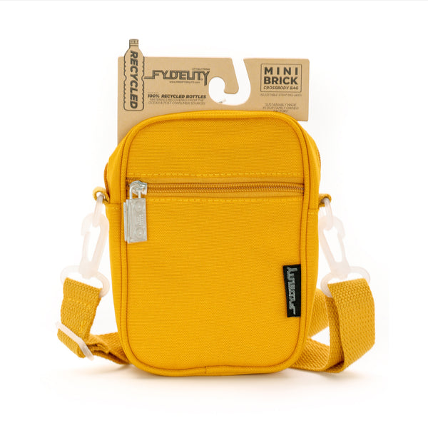 88661: Mini Brick Bag Recycled RPET | Mustard