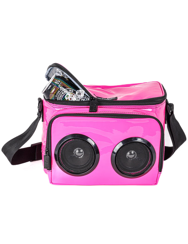 91233: FI-HI Speaker 12 Can Cooler Bag | Laser Pink