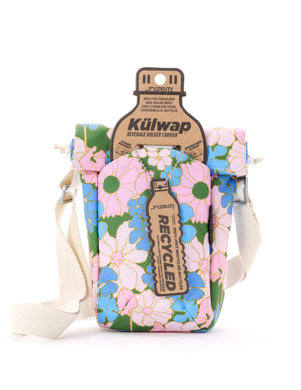 91506: Sip Slip | Recycled rPET | Retro Floral Pink Blue