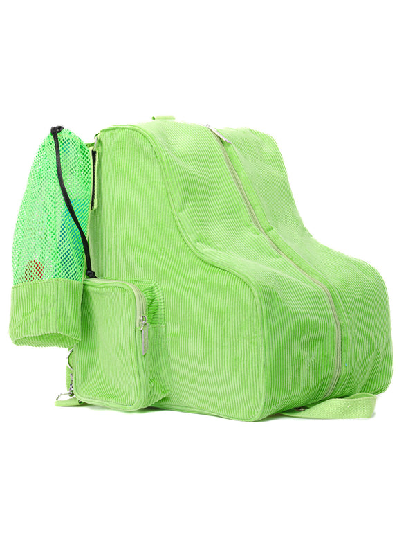 98138: Freewheelin' Roller Skate Bag Pack | Corduroy Green