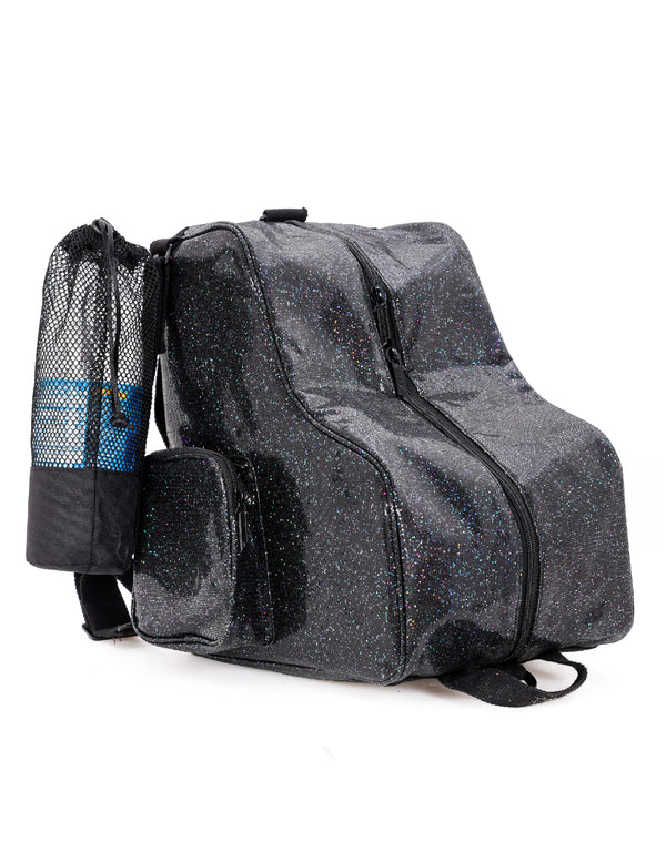 98164: Freewheelin' Roller Skate Bag Pack | Glam Glitter Rainbow Black