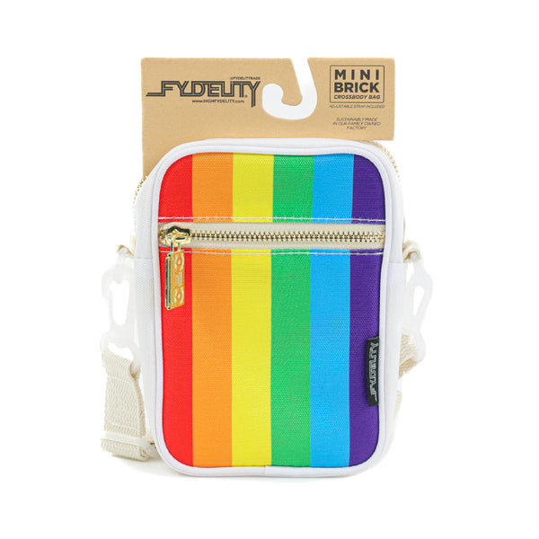 88628: Mini Brick Bag Recycled RPET |  Rainbow Pride
