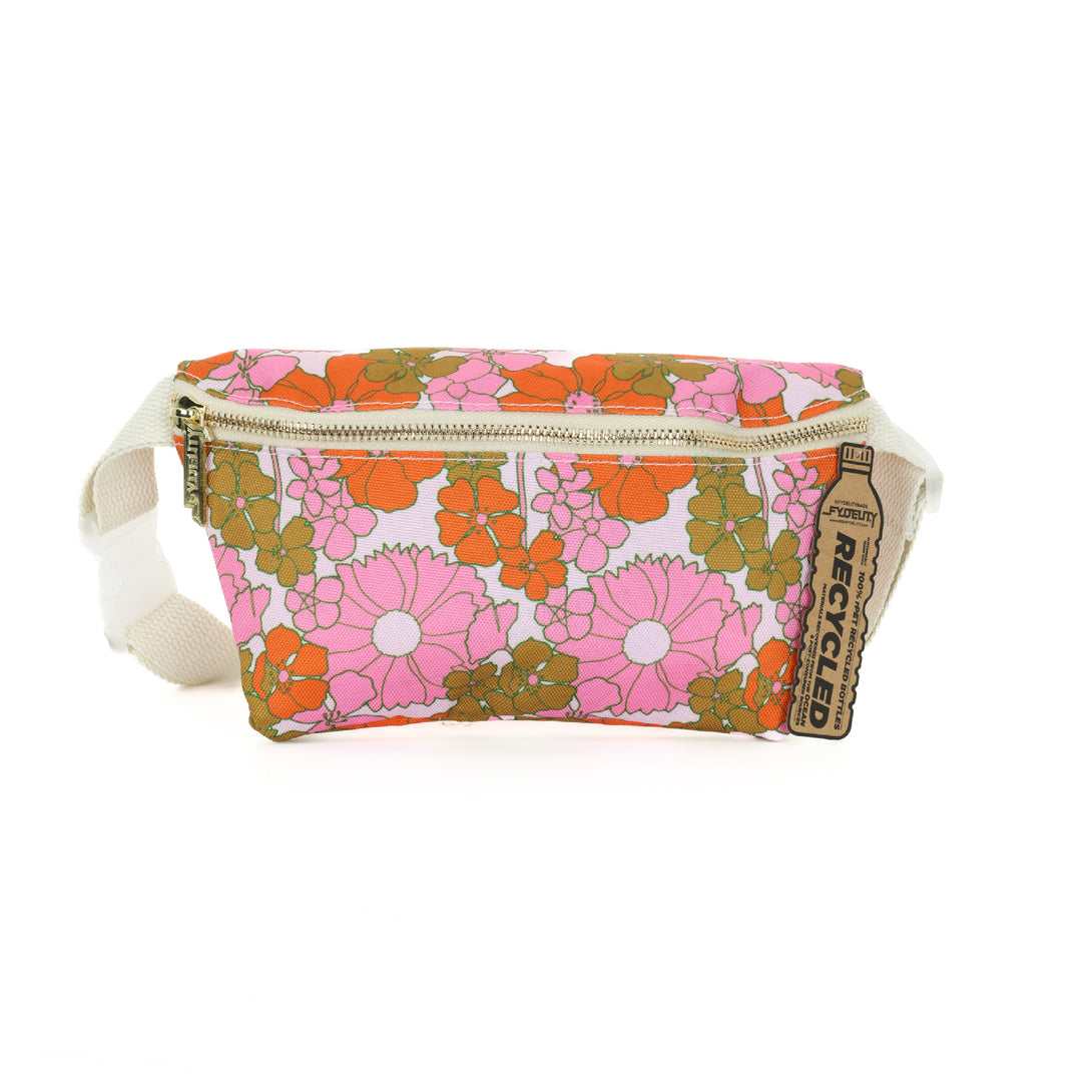 83860: Fanny Pack | Ultra-Slim | Recycled RPET | Floral Red Pink