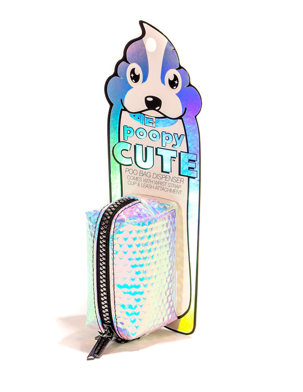 30316: poopyCUTE: Doggy Waste Bag Holder for Fashionable Owner & Dog |INTERPLANETARY Voyager Silver