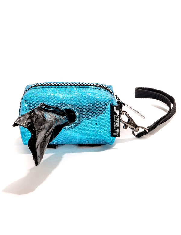 30322: poopyCUTE: Doggy Waste Bag Holder for Fashionable Owner & Dog |GLAM Blue