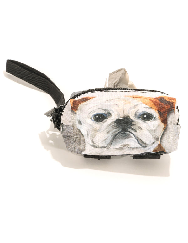 30356: poopyCUTE: Doggy Waste Bag Holder for Fashionable Owner & Dog |DOGGIE English bulldog