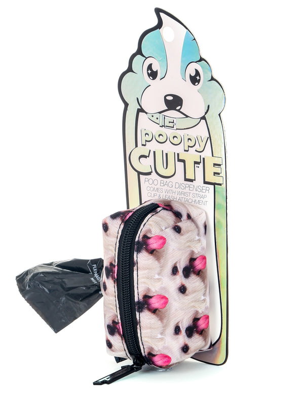 30406: poopyCUTE: Doggy Waste Bag Holder for Fashionable Owner & Dog |POOCHIFER Maltese