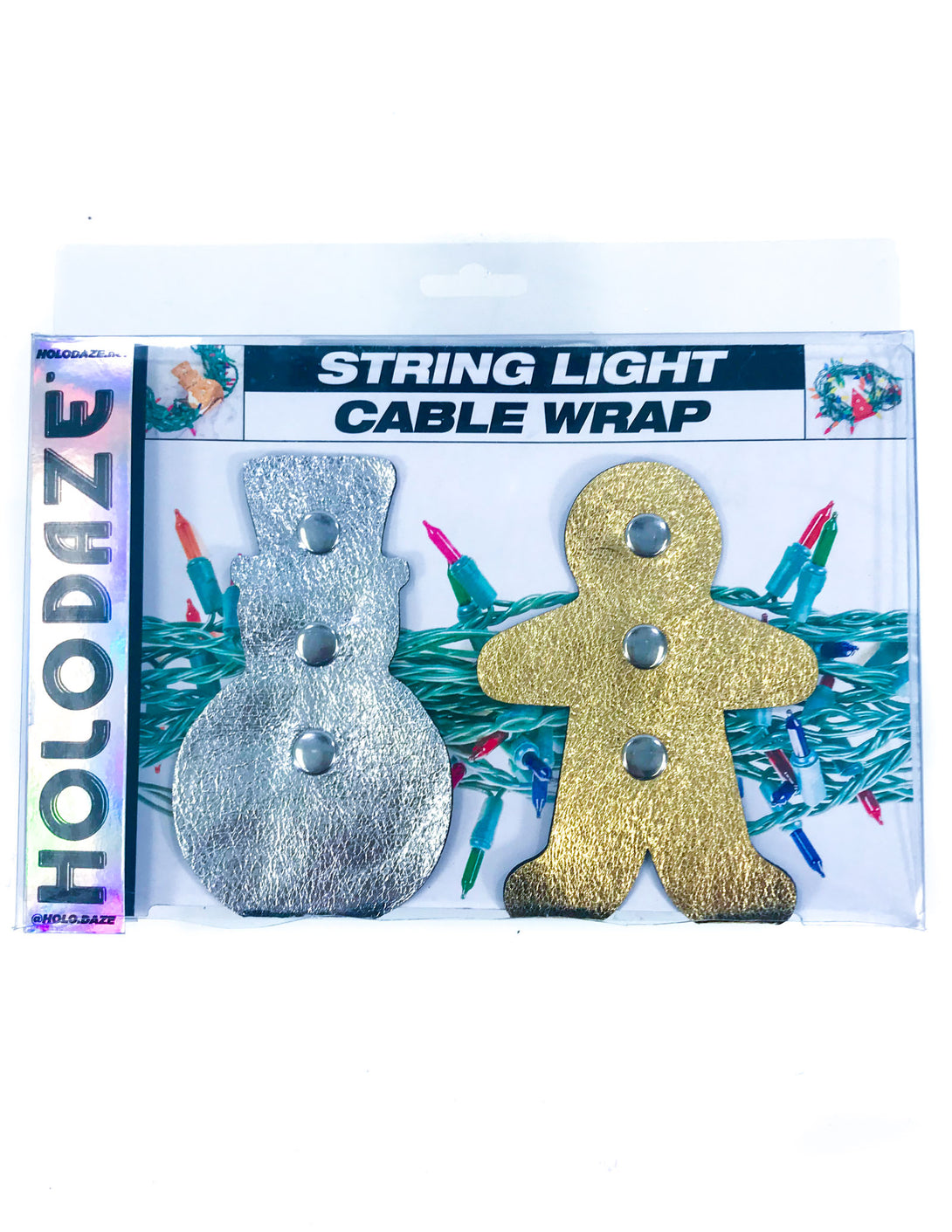 43032: HOLO.DAZE Holiday Cable Wraps SNOW GINGER Kringle Gold Silver