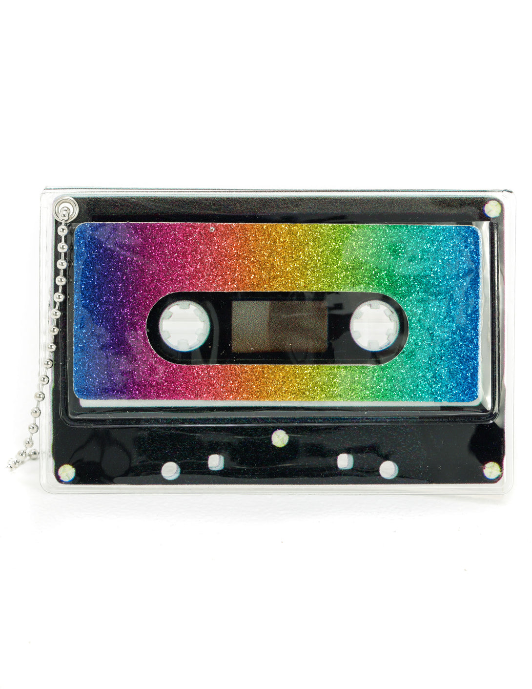 70247: Retro Cassette Tape Wallet |"Make A Mixed Tape" |DIY-Fashion Stickers & Bag Tag |DAZZLER Rainbow Glitter