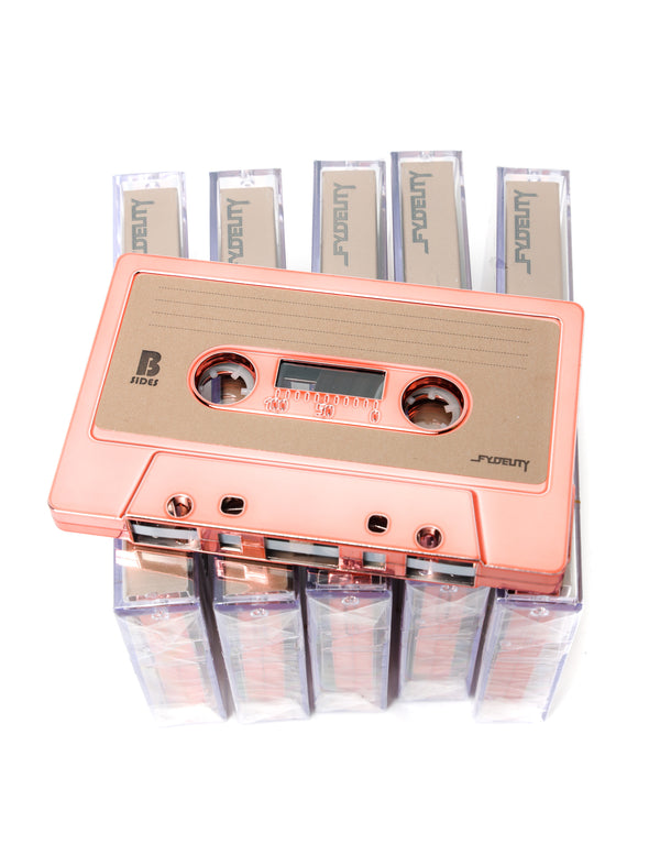 70306-PK5: Audio Cassette Tapes |Blank for Recording C-60 Minute |5pcs Brick |Rose Gold CHROME