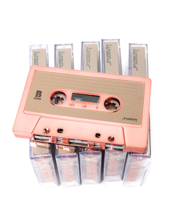 70306-PK5: Audio Cassette Tapes |Blank for Recording C-60 Minute |5pcs Brick |Rose Gold CHROME