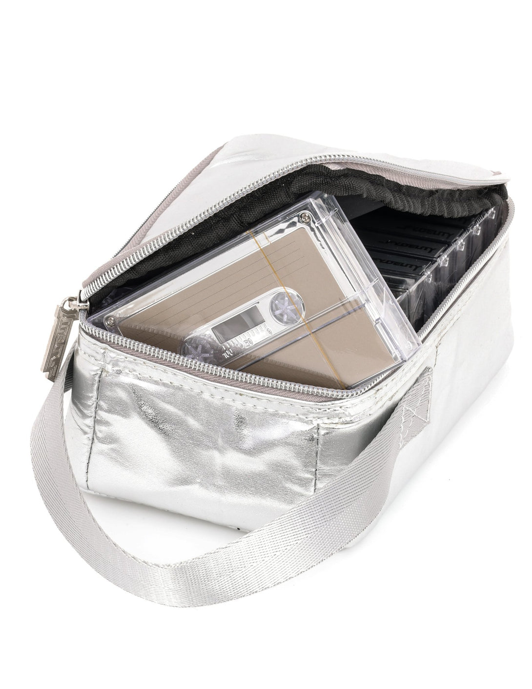 70314: Blank Cassette Tape 60-Min 10 Pack | Silver Chrome w/ Carry Case