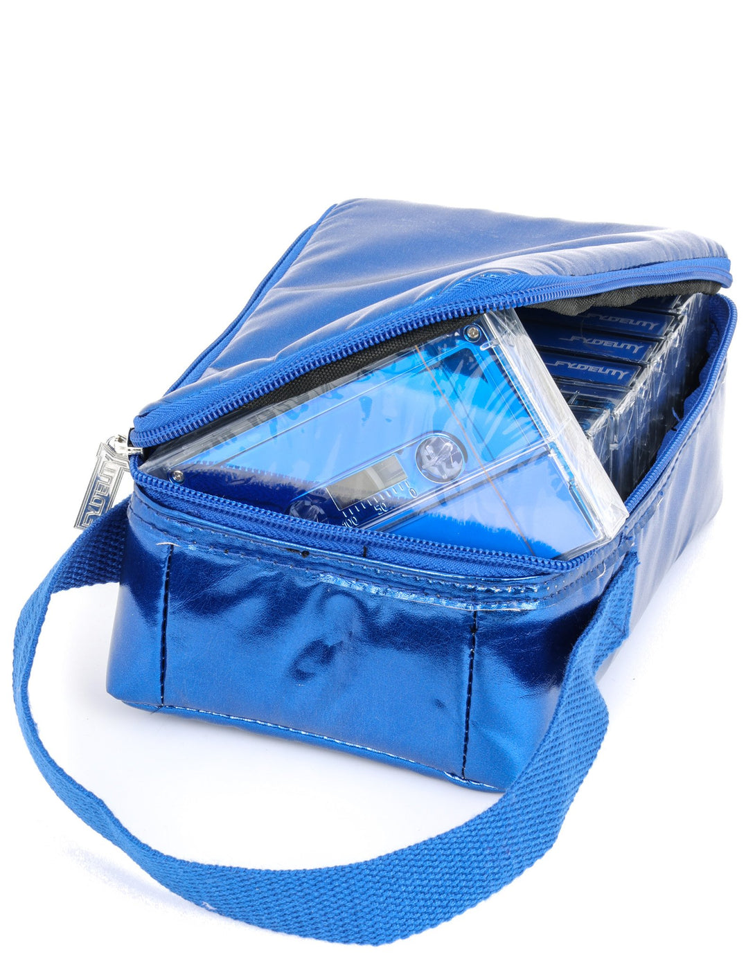 70318: Blank Cassette Tape 60-Min 10 Pack | Blue Chrome w/ Carry Case