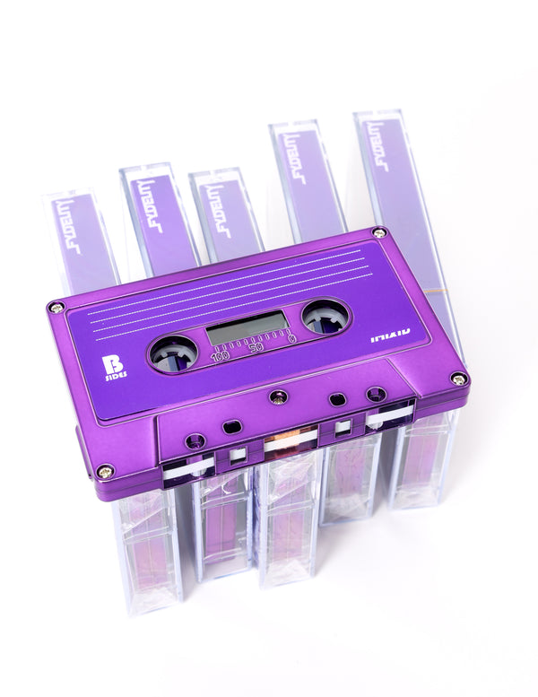 70324-5PK: Audio Cassette Tapes |Blank for Recording C-60 Minute |5pcs Brick |Purple Chrome