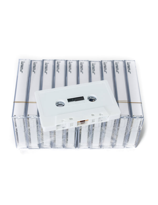 70331: Blank Cassette Tape 30-Min 10 Pack | White