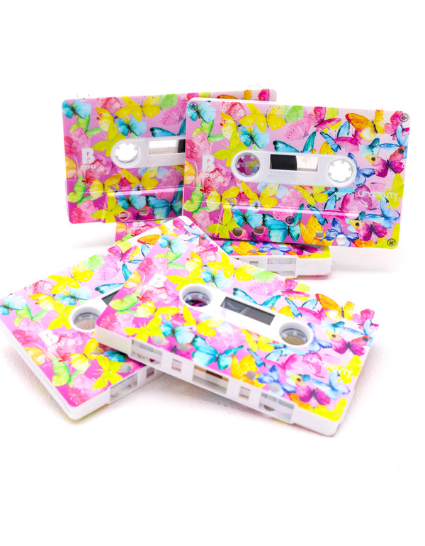 70340: Blank Cassette Tape 60-Min 5 Pack | Custom | Butterfly