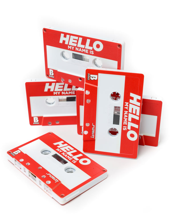 70352: Blank Cassette Tape 60-Min 5 Pack | Custom | HELLO MY NAME IS