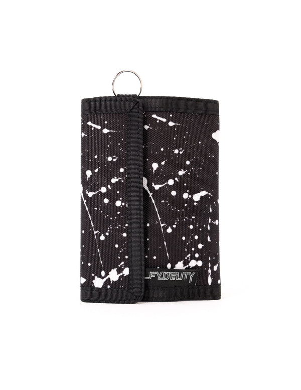80712: 80's Wallet |Bi-Fold w/ RFID Wireless Data Theft Protection |BLACK SPLATTER