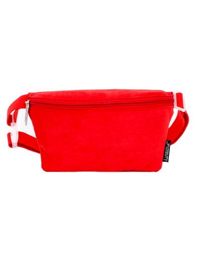 83732: Fanny Pack |Ultra-Slim| Faux Suede Orange