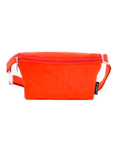 83731: Fanny Pack |Ultra-Slim| Faux Suede Red