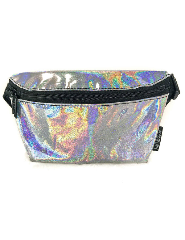 82970: FYDELITY- Ultra-Slim Fanny Pack: LASER Silver