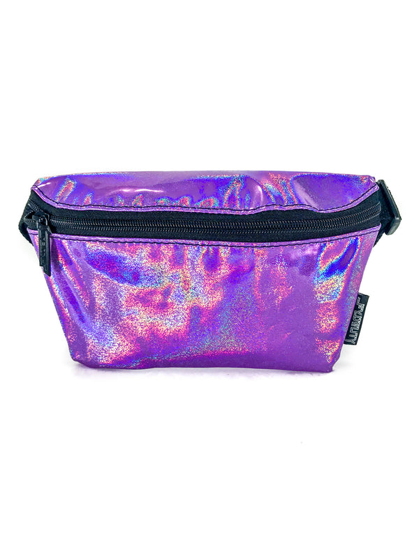 82972: Fanny Pack |Ultra-Slim Skinny Low-Profile Belt Bum Bag |LASER Purple