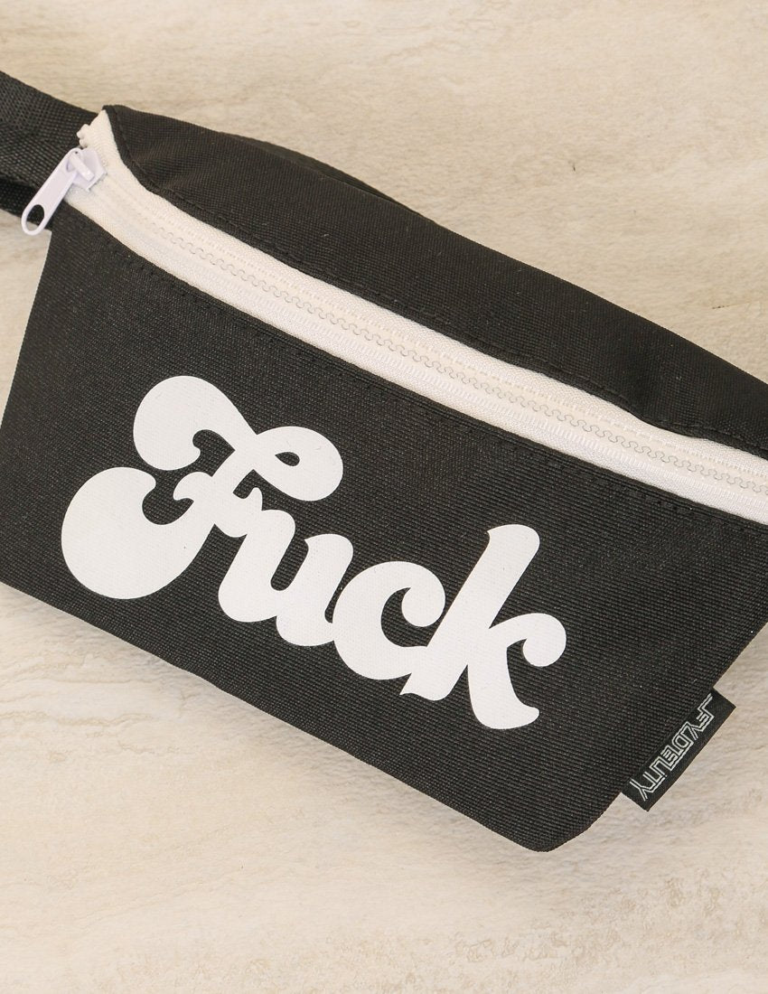 83001: Fanny Pack | Ultra Slim| WERDS Fuck Black & White