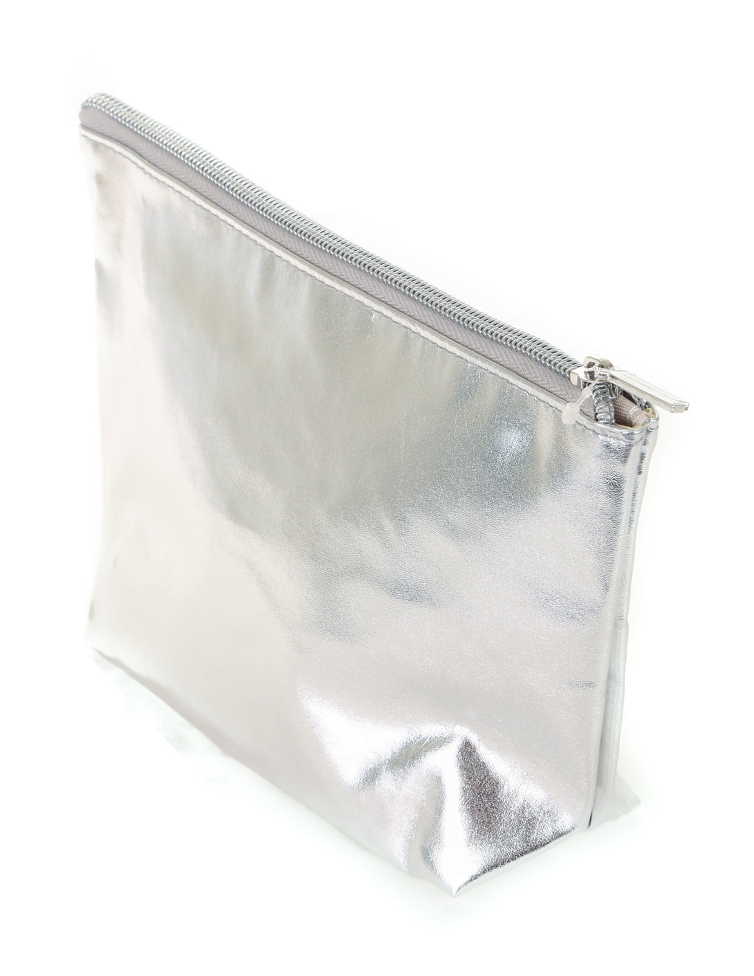 83502: Zip Pouch | Metallic Silver