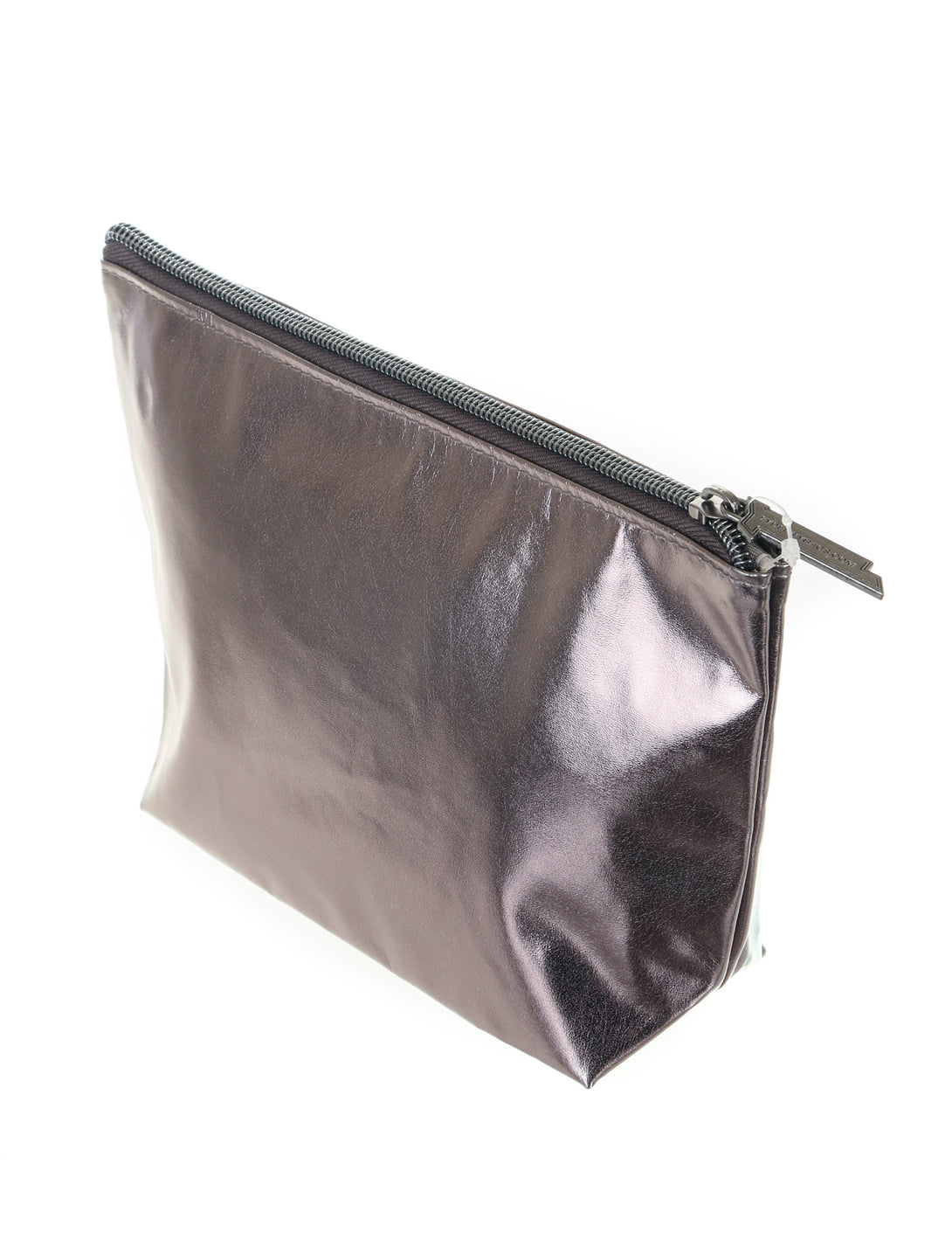 83506: Zip Pouch | Metallic Pewter