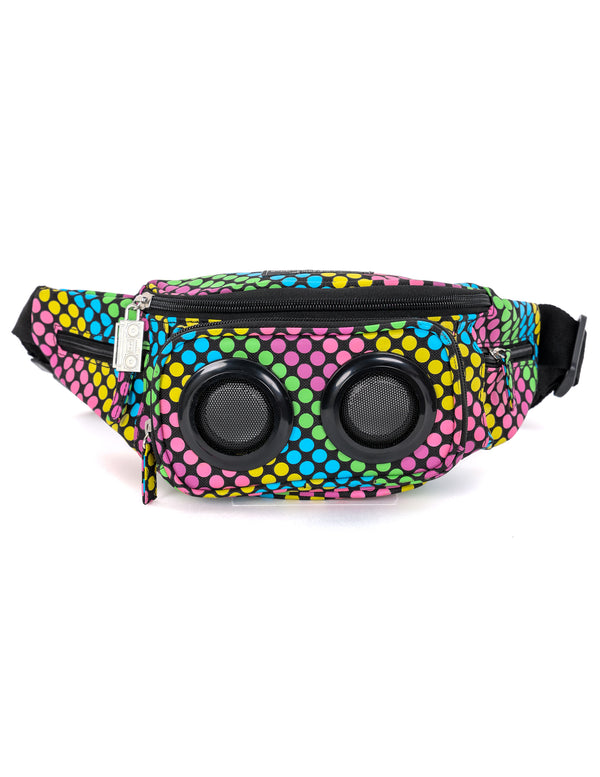 87267: FI-HI Bluetooth Speaker Bum Bag | Neon Dots